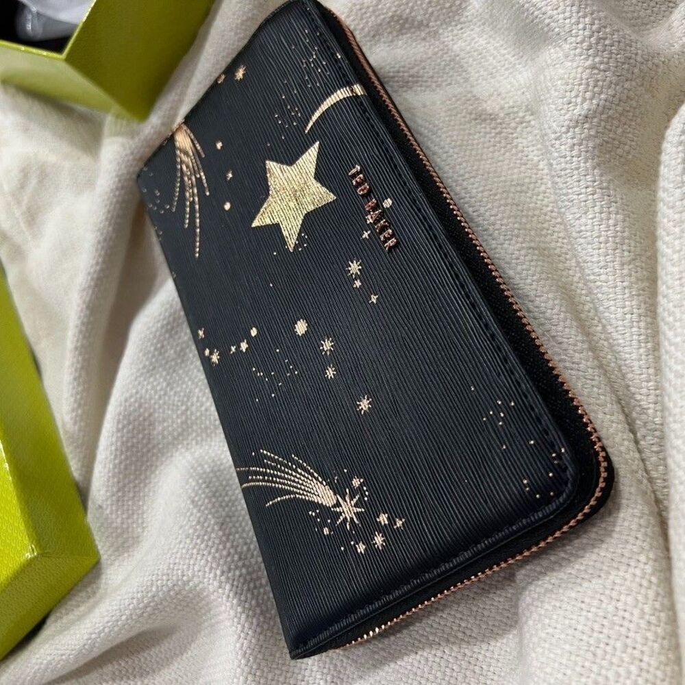 Ted Baker London Palome Moonstone Zip Wallet Star Moon Celestial NEW - Picture 6 of 10